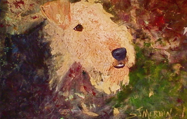 Рисунок собаки эрдельтерьера