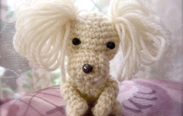 Вязаная игрушка пудель