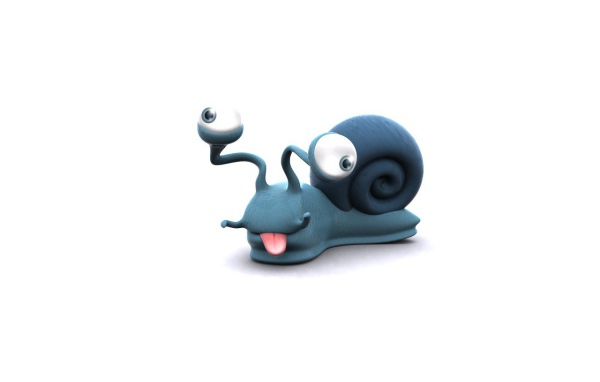 Улитка на белом фоне