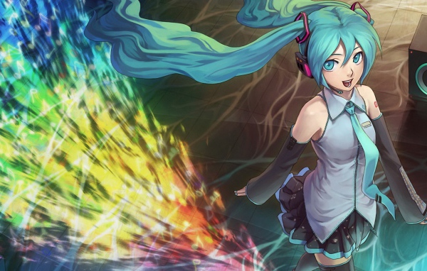 Аниме девушка слушает музыку