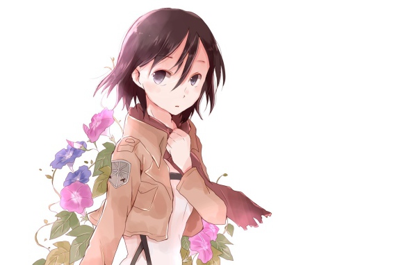 Аниме девочка на белом фоне