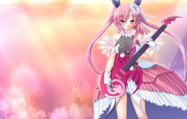 Anime girl with a guitar