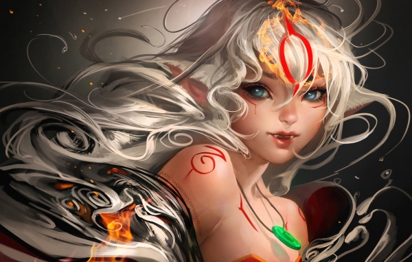 Девочка с огнем в волосах