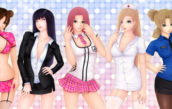 Девочки в разной одежде