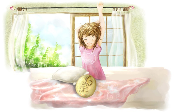 Девочка проснулась