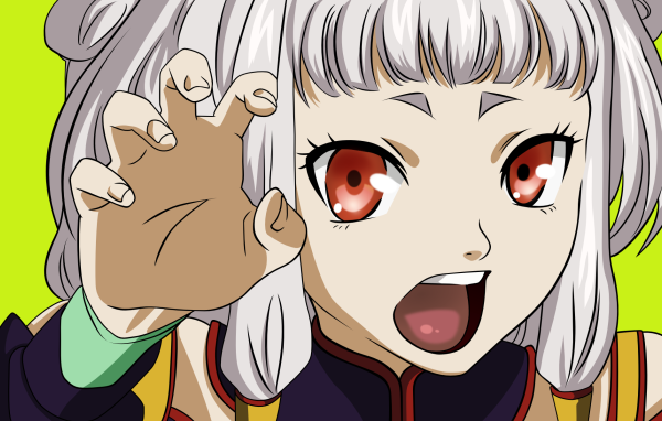 Агрессивная аниме девочка