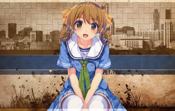 Девочка в синем платье