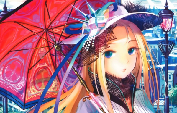 Девочка в шляпе с зонтиком