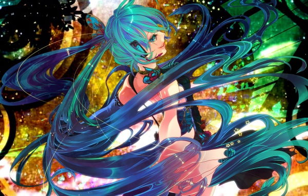 Девушка с голубыми волосами