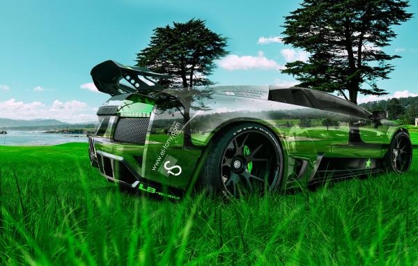 Lamborghini Murcielago в траве