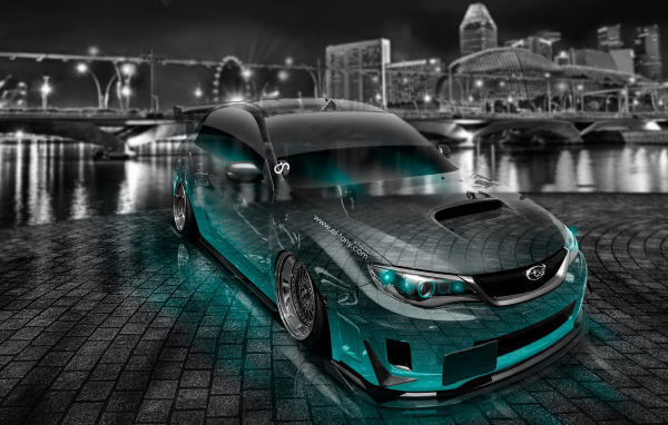 Subaru сливается с брусчаткой