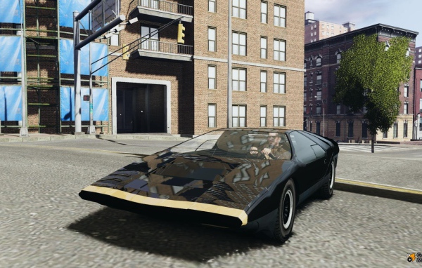 Автомобиль Alfa Romeo carabo на дороге