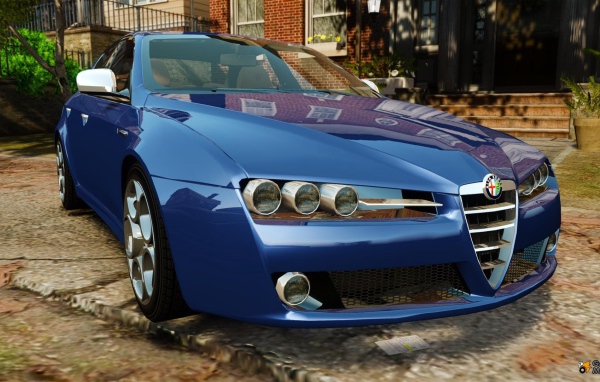 Blue Alfa Romeo 159