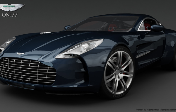 Автомобиль Aston Martin one 77 на дороге