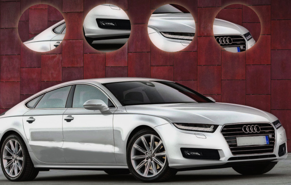 Красивый автомобиль Audi A8 2014 в Москве