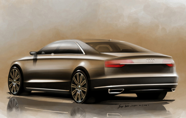 Новая машина Audi A8 2014
