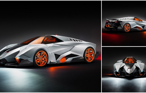 Автомобиль Lamborghini Egoista на дороге