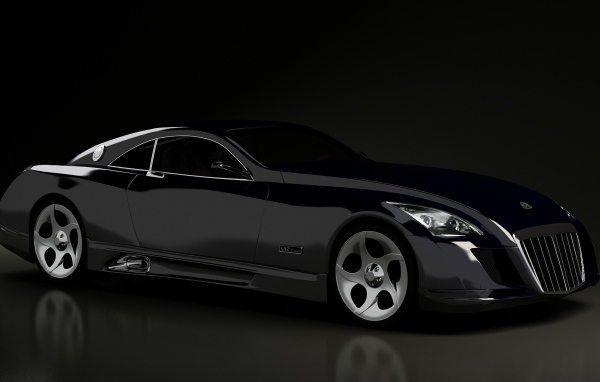 Автомобиль Maybach  Exelero на дороге