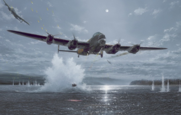 Сброс бомб в море