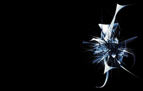 Абстрактная фигура на черных обоях