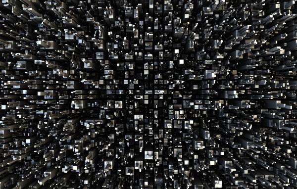 Черная абстракция на обоях