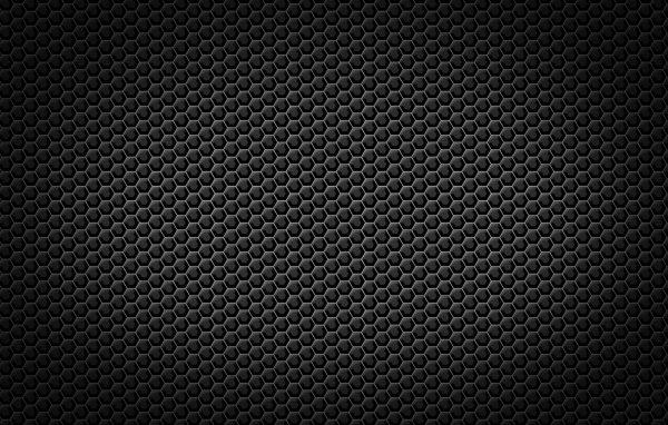 Черные обои  с шестигранной текстурой