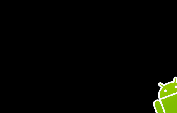Черные обои с андроидом