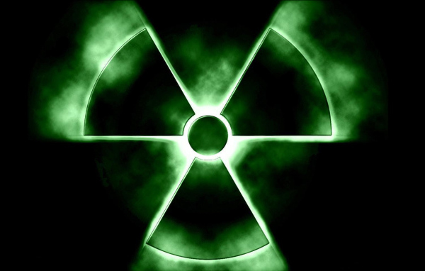 Черные обои с символом опасности