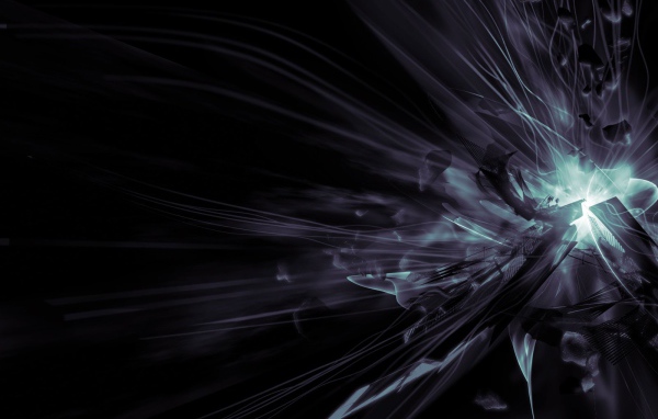 Взрыв на черных обоях