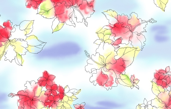 Рисованные цветы