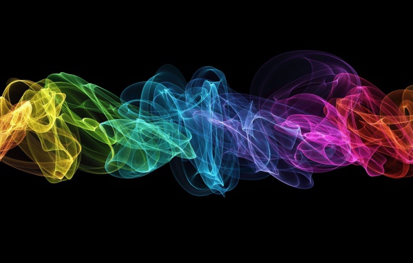 Спектр на черном фоне