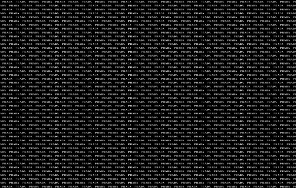 Текстура из названия бренда Prada