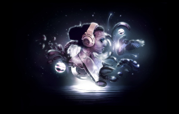 Наушники и птица