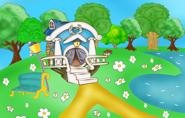 Домик в мультфильме Смешарики