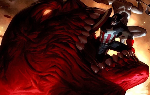 Капитан америка в красном черепе