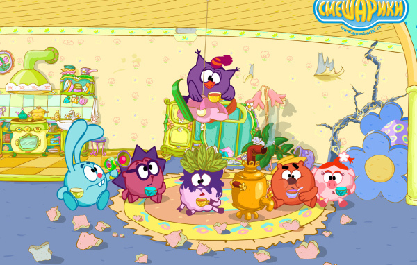 Герои мультфильма Смешарики