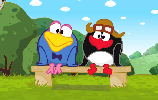 Кар-Карыч и Пин в мультфильме Смешарики