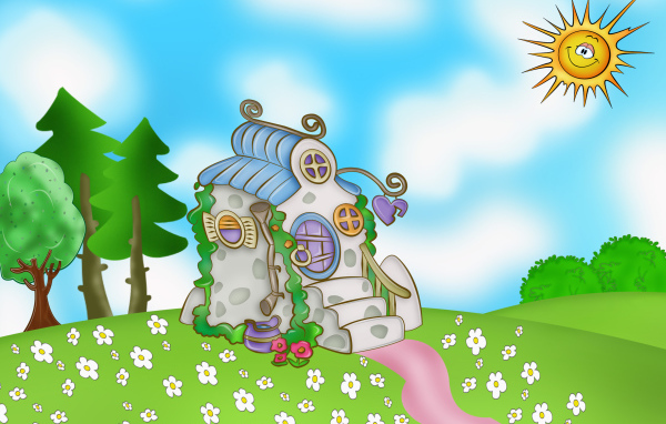 Пейзаж в мультфильме Смешарики