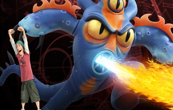 Монстр извергает пламя