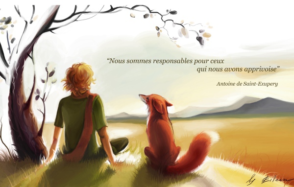 Маленький принц с лисом