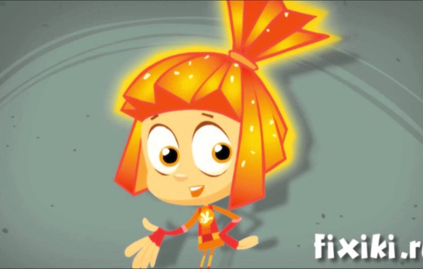 Рыжеволосая героиня мультфильма Фиксики