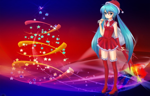 Рождественская Санта девушка