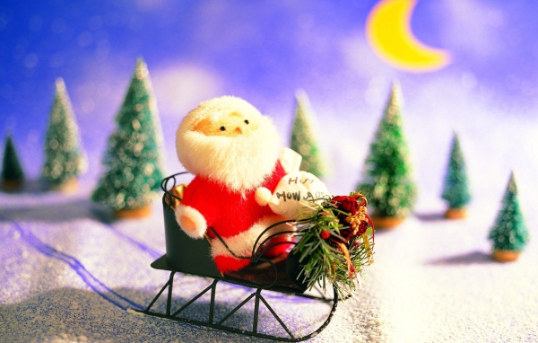 Дед Мороз на санках