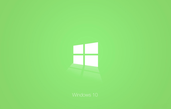 Зеленый логотип Windows 10