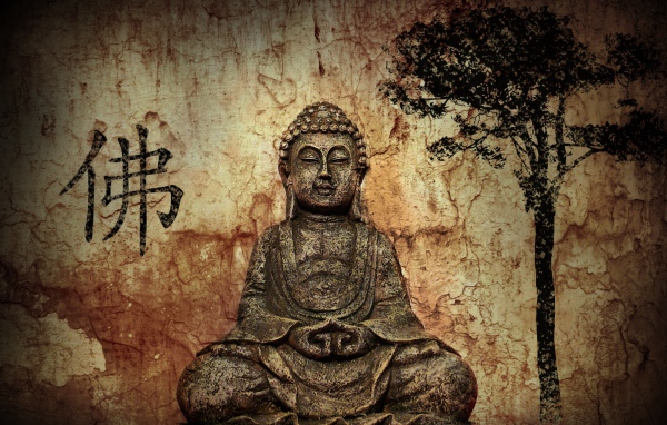 Будда на старинном изображении