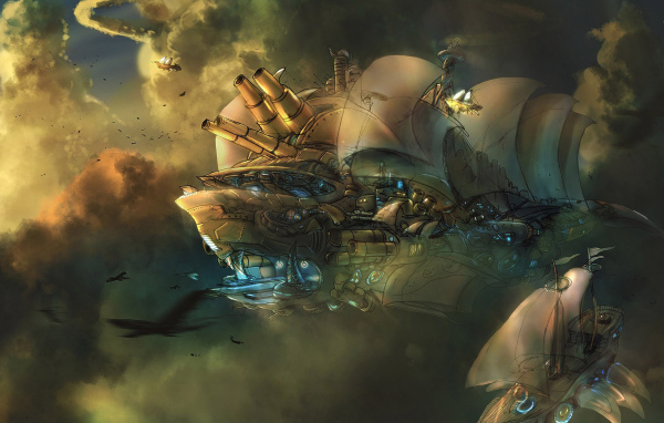 Летучий броненосец стимпанк