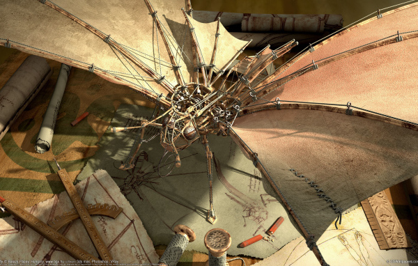 Модель самолета стимпанк