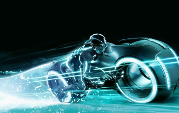 Мотоцикл из неона