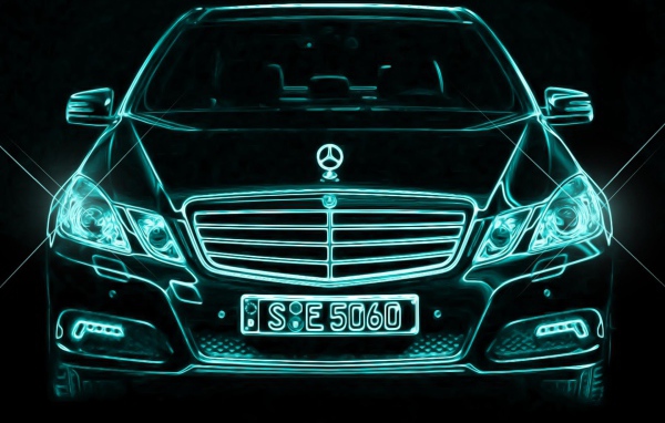 Неоновый Мерседес