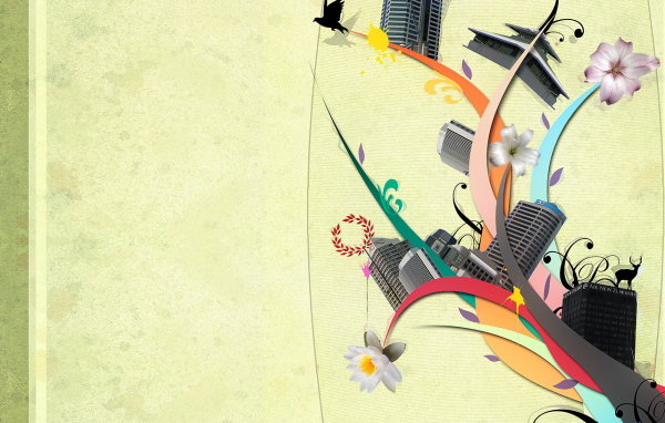 Город на стебле цветка